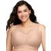 Glamorise Women's Full Figure MagicLift Plus Size Seamless Wirefree Back Close Sports Bra #1006 50DD Caf