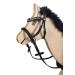 HKM 9209 Bitless Bridle Funny Horses - Toy Bridle Wooden Horses Black Shetty Shetty Single Black