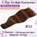 Laavoo Clip-In Extensions - Real Auburn Brown Remy Hair | 40cm 105g Double Tress Clip-Ins | Premium Quality Red Brown Extensions - Buy Online on GoSupps.com