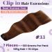 Laavoo Auburn Brown Clip In Hair Extensions - Real Human Hair 14 Inch (35cm) 105g 7 Pieces - Premium Quality for Natural Look - Buy Online on GoSupps.com
