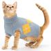 Catwear winter dog sweater with diamond pattern dog clothing for cold weather winter warm pet soft knitting wool sweater for small dogs hazeblue XS XS Hazeblue