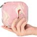 Menstruation Pad Bag with Zipper | Women's Napkin & Tampon Collection Bag - Golden Pink Marble | Stylish & Functional Travel Accessory - Buy Online on GoSupps.com
