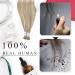 Moresoo Real Hair Bonding Extensions - Ash Blonde & Platinum Blonde I Tip - 50cm Silky 40g #P18/613 - Premium Hair Extensions - Buy Online on GoSupps.com