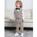 Mint Green Baby Boys Gentleman Suit Set | Khaki Plaid | 18-24 months - Buy Online on GoSupps.com