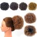 Afro Puff Drawstring Ponytail Extension Short Synthetic Afro Kinky Curly Puff Ponytail for Natural Hair Clip On Kinky Drawstring Curly Ponytail Bun Hairpieces (Medium T1B/30#) Medium T1B/30#