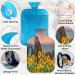 Cozy Horse-Sunflower Heat Bottle | 2L Hot Water Bottle with Fluffy Cover for Pain Relief & Comfort - Buy Online on GoSupps.com