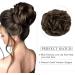 Dark Ash Brown Messy Bun Hair Piece for Women - 55g Fake Hair Scrunchies - Buy Online on GoSupps.com