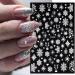 8 Sheets Christmas Nail Art Stickers Decals Self-Adhesive White Snowflakes Winter Nail Supplies Nail Art Design Decoration Accessories Glitter White & White - Buy Online on GoSupps.com
