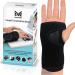 MONALE Carpal Tunnel Wrist Brace for Night Support/Wrist Splint Night and Day/Wrist Support Brace for Tendonitis and Arthritis/Removable Splint and Adjustable Support Straps (Black  Left Hand) Black 1 Count (Pack of 1)