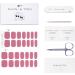 DANNI & TONI 28 Stickers Semi Cured Gel Nail Polish Strips Gel Nail Stickers Solid Colour (Pink Lemonade) Medium Violet Red Salon-Quality Gel Nail Polish Strips Manicure Stickers Set - Buy Online on GoSupps.com