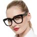 AEZUNI Oversized Reading Glasses Women Large Readers 0 1.0 1.25 1.5 1.75 2.0 2.25 2.5 2.75 3.0 3.5 4.0 5.0 6.0 Black 2.0 x