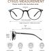 Cyxus Women's Blue Light Filter Round Glasses | Fashionable Anti-Harmful Blue Light Protection | Black 8002 for PC & Cell Phone Use - Buy Online on GoSupps.com