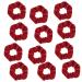 Lurrose 12Pcs red Christmas hair hair tie rubber libes hair tie for women girl hair tie ponytail holders hair jewelry elastic hair bands hair tie