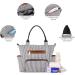 SONARIN 7pcs Nappy Changing Bag Set - Multifunction Mummy Tote Bag with Changing Mat and Stroller Straps - Black - Buy Online on GoSupps.com