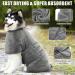 Dolahovy Microfiber Dog Bathrobe Towel | Adjustable Super Absorbent Drying Coat for Small Medium & Large Dogs | Fast-Dry Gray Bathroom Robe - 3XL - Buy Online on GoSupps.com