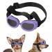 Lewondr sunglasses for dogs UV safety glasses dogs windproof & anti -fitting glasses & waterproof dog glasses with adjustable rubber band for small dogs - macaron purple