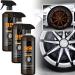 Bronze Bomber Non-Acid Wheel Cleaner 120 ML Wheel Cleaner Wheely Clean Concentrate Rim Cleaner & Brake Dust Remover Car Cleaning Supplies (3pcs)
