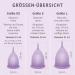 Divine Cup Menstrual Cup Size L - Clinically Tested 100% Made in Germany Soft & Reusable Medical Silicone - Purple | Available in 4 Colors - Buy Online on GoSupps.com