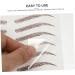 Baluue 18 Sheets Waterproof Eyebrow Stickers Fake Eyebrow Stickers Eyebrow Makeup Sticker Artificial Brown - Buy Online on GoSupps.com