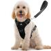 TUFFDOG Easy-Fit Dog Harness Medium - Fast Release Neck Clip Premium Padded Reflective No Pull Harness with Control Handle Adjustable Step-in Dog Vest Plus Free Matching Lead (M Raven Black) Medium Raven Black