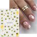 JMEOWIO 10 Sheets Flower Nail Art Stickers Decals Self-Adhesive Spring Summer Line Colorful Floral Nail Supplies Nail Art Design Decoration Accessories - Buy Online on GoSupps.com