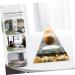 NOLITOY Citrine Pyramid Crystal Ball - Energy Generator & Meditation Decor | Collectible Desktop Adornment & Car Props - Buy Online on GoSupps.com