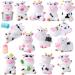 16 Pcs Mini Cow Toys Cute Cow Animals Miniature Resin Figurines Cow Cake Toppers Garden Moss Landscape Ornaments for Cake Decoration Garden Home Theme Party Decor