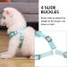 Rennaio No-Pull Dog Harness & Leash Set - Adjustable Ultra-Breathable Padded Chest Harness for Small & Medium Dogs - Cyan XL - Buy Online on GoSupps.com