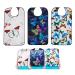 Bacaby 3 Pack Adult Bibs for Eating,Butterfly Washable Reusable Clothing Protector for Elderly Women 33.5" x 18"