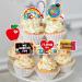 24Pcs Thank You Teacher Cupcake Toppers Thank You Cupcake Toppers Teacher Appreciation Decorations for Teachers Day Party Decorations - Buy Online on GoSupps.com