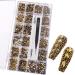 Yzzseven 12 Types 600 Diamonds +2500 Flat Rhinestones Mix 20 Styles Rhinestone Crystals Set for Nail Art DIY (Mined Gold) - Buy Online on GoSupps.com