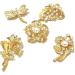 Ezing Lot 24pc Rhinestone Crystal Brooches Pins - DIY Wedding Bouquet Kit - Buy Online on GoSupps.com