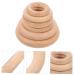 Ibasenice 12 PC Wooden Rings - Unfinished Beech Accessories for Babies | Safe Molar Bite Rings & Newborn Gifts - Ideal for DIY Wooden Toys - Buy Online on GoSupps.com