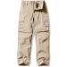 CQR Kids Youth Hiking Cargo Pants | UPF 50+ Quick Dry Convertible Zip Off Pants | Outdoor Camping Khaki Medium - Buy Online on GoSupps.com