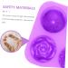 OUNONA Silcone Molds 7 Pcs Handmade Soap Mold Silicone Soap Cajas para Handmade Silicone Mould Silicone Tools Silicone Rose Mold Silicone 4- Hole Purple Silica Gel Chocolate Flower Model 3X16.6X16.6CMx7pcs - Buy Online on GoSupps.com