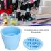 2 in 1 Makeup Brush Cleaner Bowl | Portable Folding Cleaning Mat with Drying Rack | Space-Saving Brush Cleaner in Blue - Buy Online on GoSupps.com