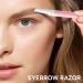 Premium Dermaplaning Tool for Women | Exfoliate Peach Fuzz & Dead Skin | Durable Eyebrow Razors with 4 Blades | Perfect Christmas Stocking Stuffer Gift - Pink - Buy Online on GoSupps.com