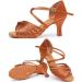 Rosefinch Latin Dance Shoes for Women - Salsa & Ballroom Performance | Professional Practice | Sizes 34-41 EU | Brown 7cm Heel - Buy Online on GoSupps.com