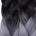 Tess Braids Extensions 60 cm - 3 Pack Jumbo Kanecalon Hair Braids #28 Gray/Raven Black for Box Braids - Ombre 100g Bundle - Buy Online on GoSupps.com