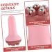Minkissy 2-Piece Massage Roller Set | Body & Face Derma Roller Massager | Deep Pink Leg & Hand Hold Massagers | International Shipping Available - Buy Online on GoSupps.com