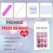 Square Short Fake Nails | Acrylic Press on Nails Rose Pink Glitter | 24 Pcs Full Cover French Tip for Women - Buy Online on GoSupps.com