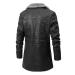 Hanxiulin coat plush jacket hoodie jacket oversize winter coat men hoodie hooded sweater long arm winter coat jacket men trench coat breathable warm cuddly jacket winter jacket 3xl black