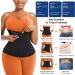 TrainingGirl Women Waist Trainer Trimmer Corset - Weight Loss Tummy Wrap Belt for Workout - Sweat Belly Band Girdle Sauna Suit - Black Medium - Buy Online on GoSupps.com