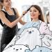 Waterproof Barber Cape - Cartoon Bear & Cheetah Haircut Bib for Men & Women | Unisex Hair Cutting Cape - Buy Online on GoSupps.com