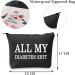 Diabetic Travel Bag with Humorous Design - Perfect Gift for Emergency Patients - All My Diabetes Black Bag - Buy Online on GoSupps.com