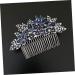 DOITOOL Dark Blue Hair Comb Bridal Tiara Bridal Glitter Barrette Bridal Hair Clip Girls Hair Clips Headdresses for Women Crystal Floral Hair Comb Zinc Alloy Wig Rhinestones Bride - Buy Online on GoSupps.com