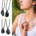 Buy Oralgo Irregular Stone Trailer Necklace - Unique Black Tourmaline Choker & Long Sweater Chain for International Shipping - Buy Online on GoSupps.com