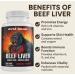 Beef Liver Supplement - Grass Fed - 180 Count - 500 Mg Per Cap - 3000 Mg Per Serving - Non Halal - Non Kosher - Buy Online on GoSupps.com
