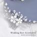 Zoestar Flower Bride Wedding Hair Combs Silver Pearl Crystal Headpiece Bridal Hair Accessories for Women and Girls - Buy Online on GoSupps.com