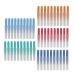 50 pieces of interdler brush toothpick tooth flap tooth plaster cleaner toothbrush health brush tools 50 household brush for 50 sticks toothpicks